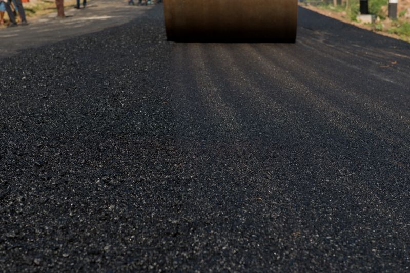 Clean and Rolled Asphalt Surface